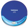 Přenosný CD přehrávač Lenco CD-011BU / LCD displej / modrá / ROZBALENO