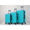 3dílná sada cestovních kufrů BestBerg BBL-105T / 20, 24, 28 l / ABS / tiffany modrá