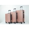 3dílná sada cestovních kufrů BestBerg BBL-25R / 20, 24, 28 l / ABS / růžovo-zlatá