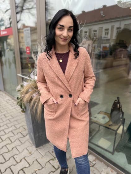 Meruňkový PLUSSIZE jarní kabát ELIOTT