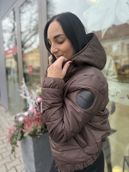 Prošívaná krátká zimní bunda UPLANDER ČOKOLÁDOVÁ