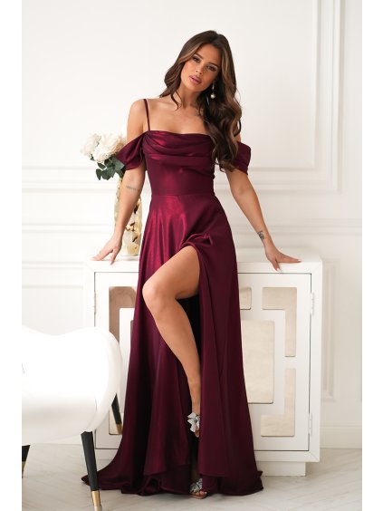 Elegantní dlouhé večerní šaty NOBLE WINE
