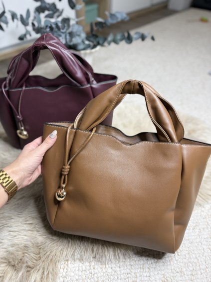 Shopper kabelka BESTINI PARIS hnědá