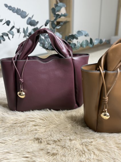 Shopper kabelka BESTINI PARIS bordó