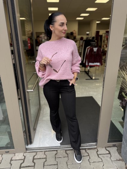 Oversize pletený svetr BABY PINK