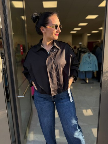 Lehká bomber bunda ČERNÁ