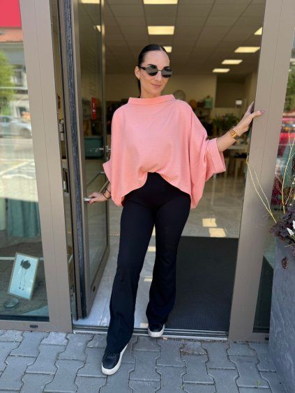 lososová oversize tunika