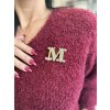 Měkký vínový mohérový svetr