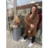 Hnědá plussize prodloužená mikina