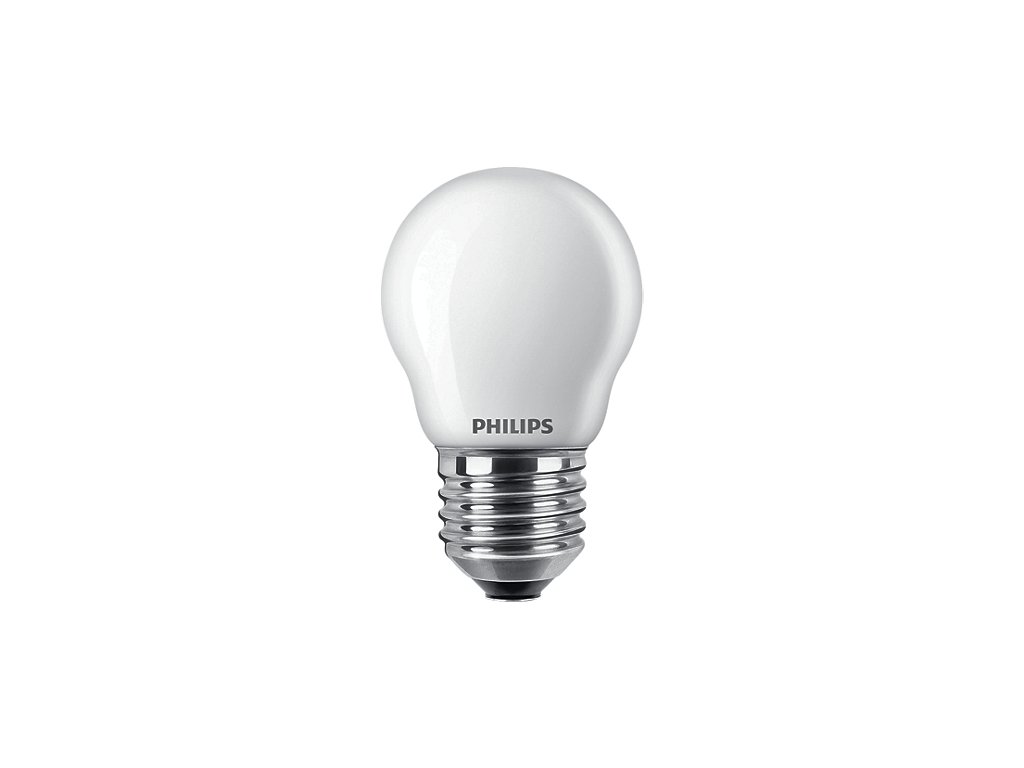 6.5-60W E27 827 P45 FR G ND 806Lm LED žárovka kapka matná filament Classic Philips