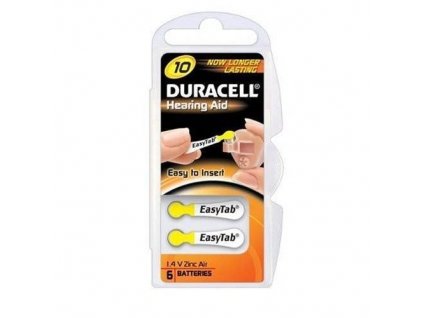 Duracell DA10 Easy Tab 6KS (DA10N6) 1,45V baterie do naslouchadel