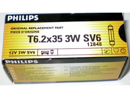 12848CP 12V 3W SV6 T6,2x38 Philips