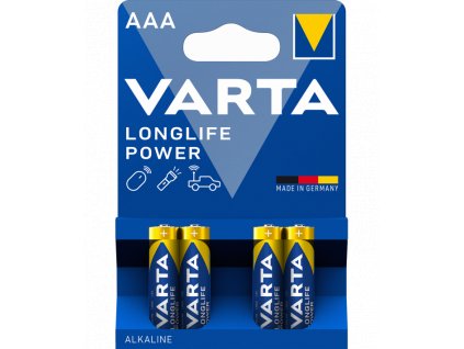 pack 4 aaa alkaline lr03 longlife power varta