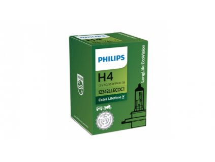 12342LLECOC1 H4 12V 55W LongLife EcoVision Philips (1ks)