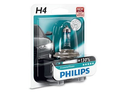 12342XVB1 H4 12V 55W X-treme Vision Philips 130% (blistr - 1ks) DOPRODEJ 1KS