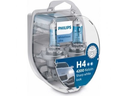 12342WVUSM H4 12V 55W White Vision Ultra Philips (set - 2ks)