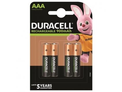 Duracell Rechargeable AAA/HR03 4KS DX2400 900mAh přednabité nabíjecí mikrotužkové baterie