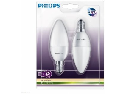 3-25W E14 827 B39 250Lm FR ND LED svíčka Philips BALENÍ 2KS DOPRODEJ 4 Balení