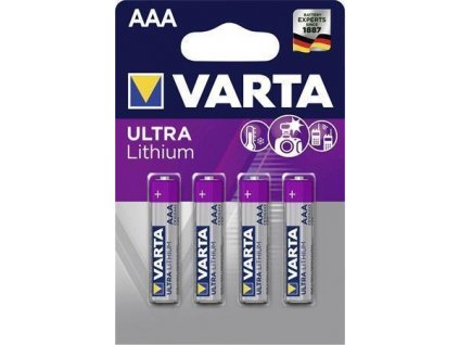 Varta Ultra Lithium AAA/FR03 4KS FR10G445 mikrotužkové lithiové baterie