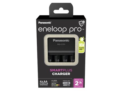 Nabíječka Panasonic ENELOOP BQ-CC55E + 4x AA ENELOOP PRO 2500mA černá