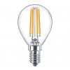 6.5-60W E14 840 P45 CL G ND 806Lm LED žárovka kapka filament Classic Philips