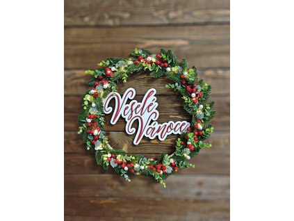 venec vesele vanoce 48cm