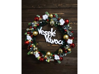 velky venec vesele vanoce 58cm