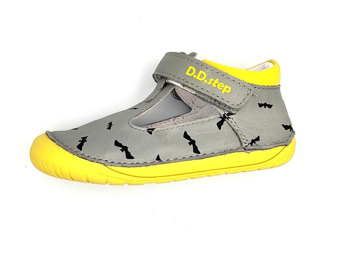 Dětské kožené sandály D.D. step H070-41464 Barefoot GRAY