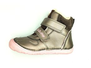 DD step zimní barefoot kožené boty W073 - 42814C Bronze