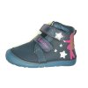 DD step zimní barefoot kožené boty W073-42766 Royal blue