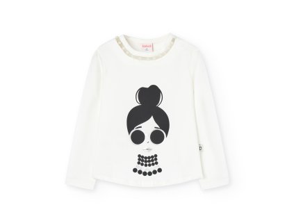 Triko dlouhý rukáv, ozdobné perly, dívka, Boboli