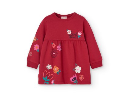 Mikino šaty červené s kytičkami, dívka, Boboli