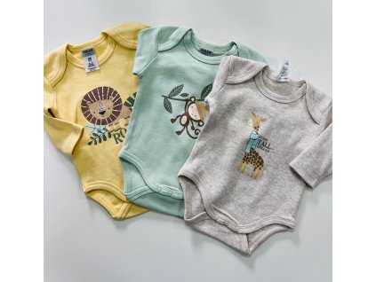 Body s dlouhým rukávem ,3 packy,zvířátka