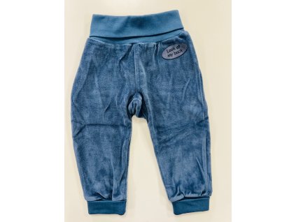 Tepláky tmavě modré, samet