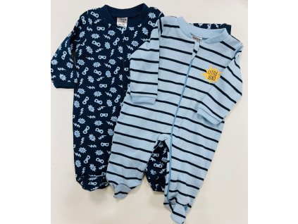 Overal na spaní, 2 pack, modrý, Jacky