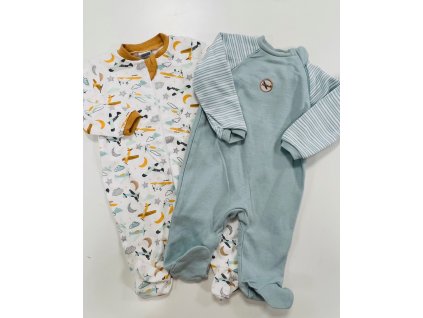 Overal na spaní, 2 pack, letadla, Jacky