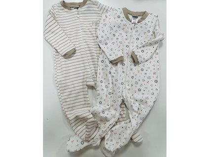 Overal na spaní, 2 pack,zvířátka, Jacky