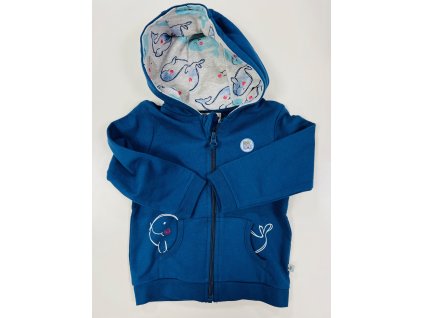 Mikina s velrybou, modrá