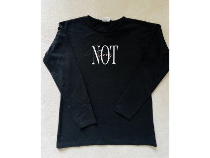 Tričko s dlouhým rukávem, černé barvy