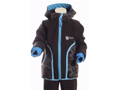 Softshellová bunda reflexní, černá, kluk