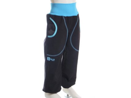 Softshellové kalhoty reflexní, černá, kluk