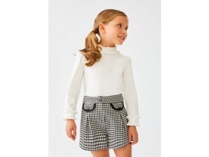 Halenka s ozdobným límcem, bílá barva, Abel&Lula