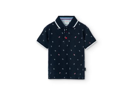 Polo tričko s krátkým rukávem, tmavě modré, kluk, Boboli