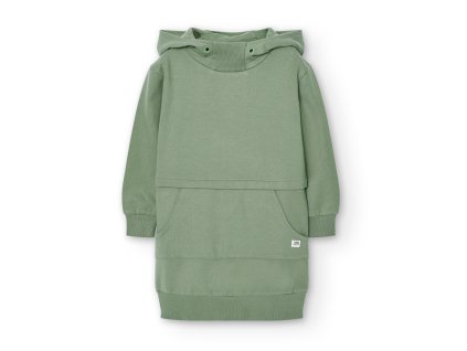 Mikinové šaty s kapucí, khaki barva, Boboli