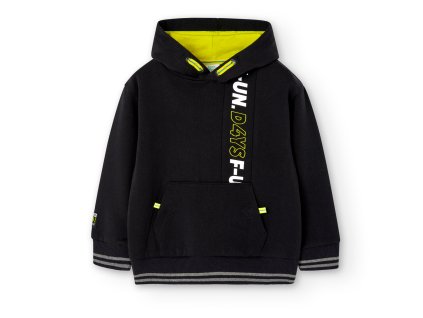 Mikina s kapucí, flees, černá, Boboli