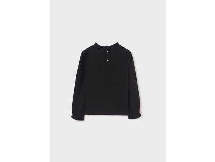 Halenka s dlouhým rukávem, třpytivá, černá barva, Abel&Lula