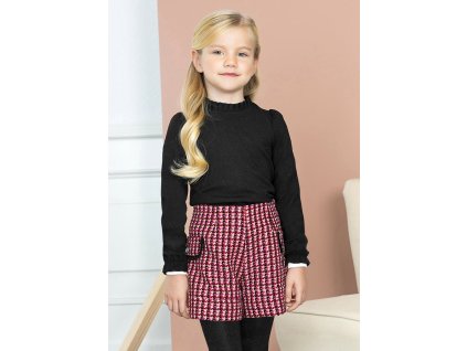 Luxusní kraťasy, červeno černá barva, úplet Abel&Lula