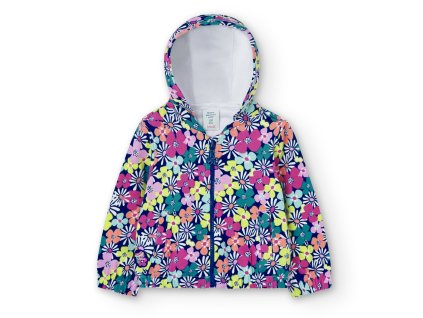 Mikina s květy, odepínací kapuce, holka, Boboli