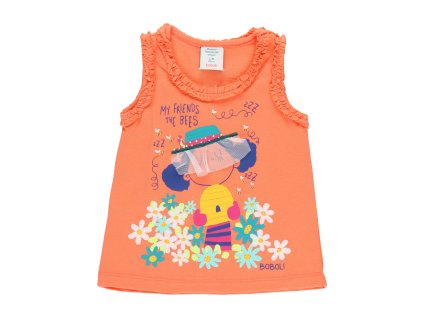 Tílko My friends, oranžová barva, 3D aplikace, holka, Boboli