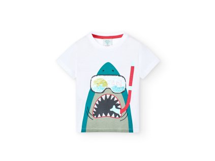 Tričko s krátkým rukávem, žralok s brýlemi, kluk, Boboli